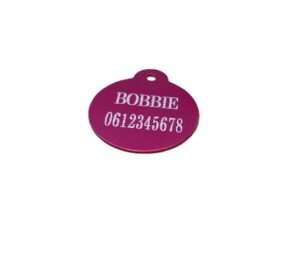 Hondenpenning -Aluminium rond - groot - Afbeelding 8