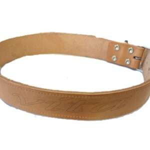 Gepersonaliseerde naturel softleren hondenhalsband