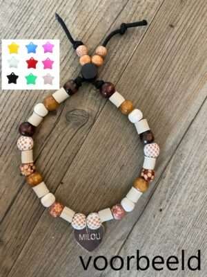 ketting-met-penning-ster vorm